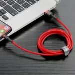 Baseus Καλώδιο USB σε Lightning Cafule 2.4A 1m (Μαύρο/Κόκκινο)