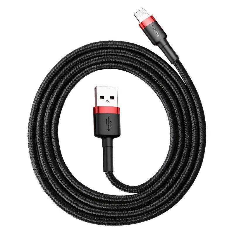 Baseus Καλώδιο USB σε Lightning Cafule 2.4A 1m (Κόκκινο/Μαύρο)