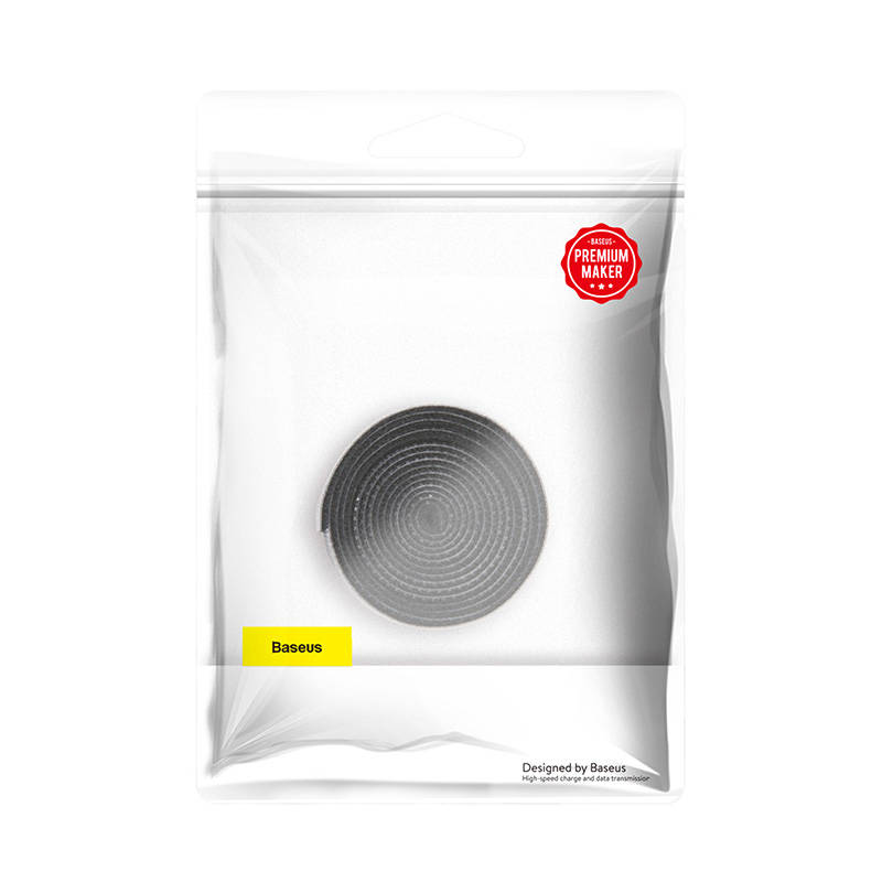 Baseus Ταινία Velcro Colourful Circle Straps 1m (Μαύρο)
