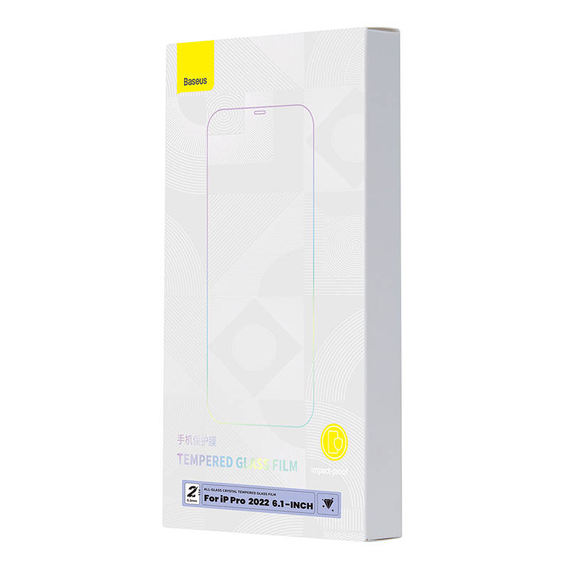 Baseus Προστατευτικό Οθόνης Crystal Tempered Glass 0.3mm για iPhone 14 Pro (2τμχ) (Διαφανές)
