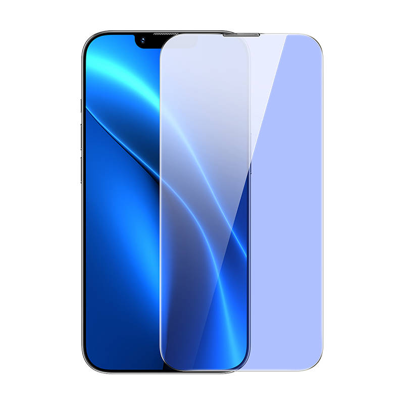 Baseus Προστατευτικό Οθόνης Crystal Tempered Glass Anti-blue Light & Dust-proof 0.3mm για iPhone 14/13/13 Pro (2τμχ) (Διαφανές)