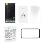 Baseus Προστατευτικό Οθόνης Crystal Tempered Glass Dust-proof 0.3mm για iPhone 14 Pro Max (2τμχ) (Διαφανές)