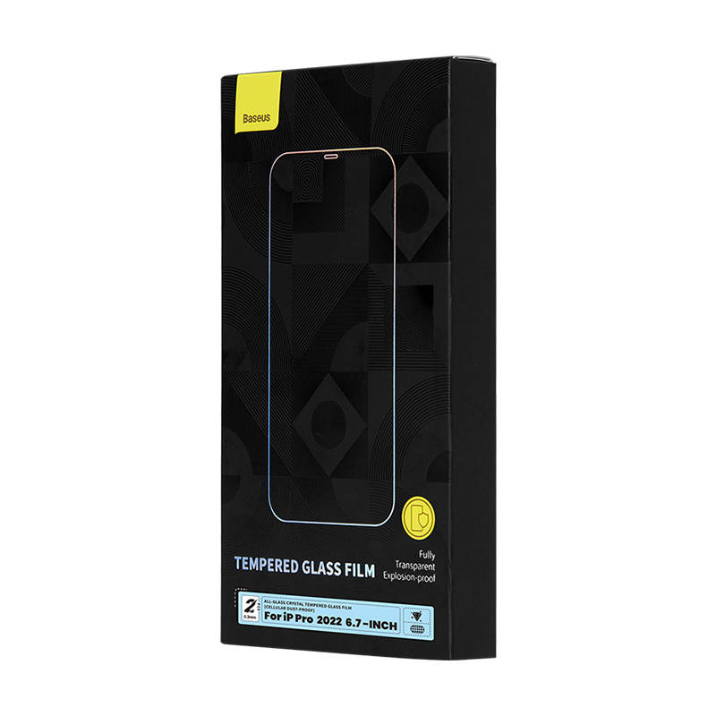 Baseus Προστατευτικό Οθόνης Crystal Tempered Glass Dust-proof 0.3mm για iPhone 14 Pro Max (2τμχ) (Διαφανές)
