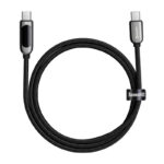 Baseus Καλώδιο USB-C σε USB-C με Οθόνη 100W 1m (Μαύρο)