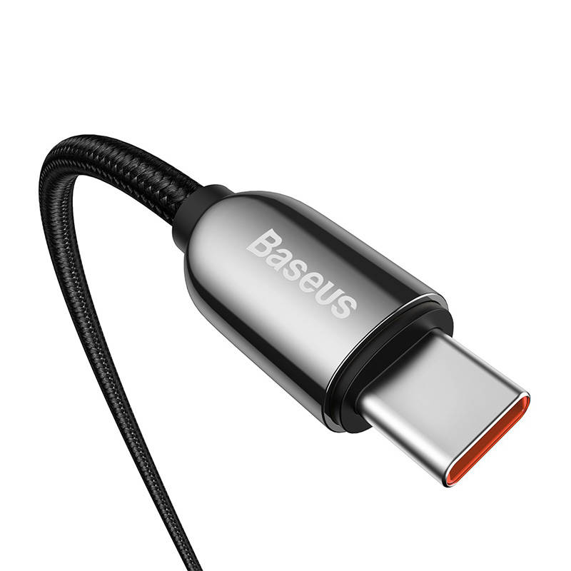 Baseus Καλώδιο USB-C σε USB-C με Οθόνη 100W 1m (Μαύρο)