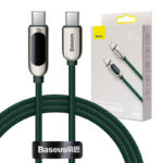 Baseus Καλώδιο USB-C σε USB-C με Οθόνη 100W 1m (Πράσινο)