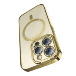 Baseus Μαγνητική Θήκη Glitter και Προστατευτικό Οθόνης Tempered Glass για iPhone 14 Pro (Χρυσό/Διαφανές)