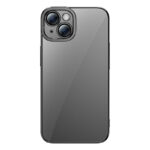 Baseus Glitter Transparent Case and Tempered Glass set for iPhone 14 (black)