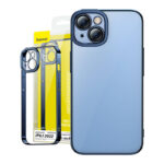 Baseus Θήκη Glitter και Προστατευτικό Οθόνης Tempered Glass για iPhone 14 (Μπλε/Διαφανές)