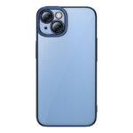 Baseus Θήκη Glitter και Προστατευτικό Οθόνης Tempered Glass για iPhone 14 Plus (Μπλε-Διαφανές)