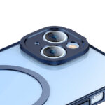 Baseus Μαγνητική Θήκη Glitter και Προστατευτικό Οθόνης Tempered Glass για iPhone 14 (Μπλε/Διαφανές)