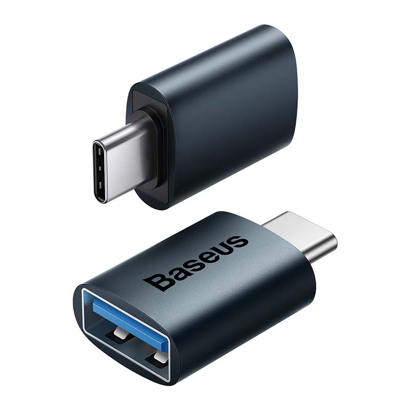 Baseus Μετατροπέας USB-C σε USB-A Ingenuity OTG (Μπλε)