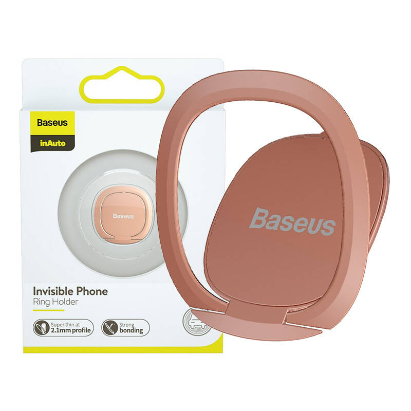 Baseus Ring Holder Κινητού Invisible Ultra Thin (Rose Gold)