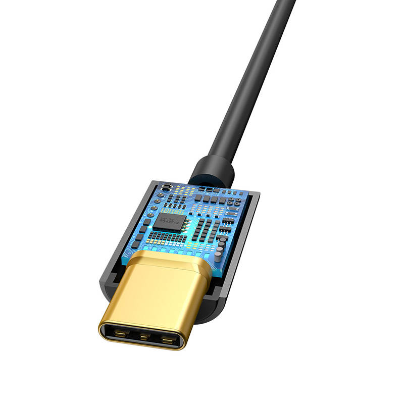 Baseus Μετατροπέας Ήχου USB-C σε Mini Jack 3.5mm L54 (Μαύρο)