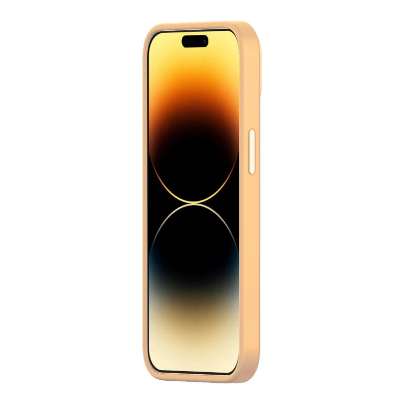 Baseus Θήκη Liquid Silica Gel και Προστατευτικό Οθόνης Tempered Glass για iPhone 14 Pro Max (Ώχρα/Sunglow)
