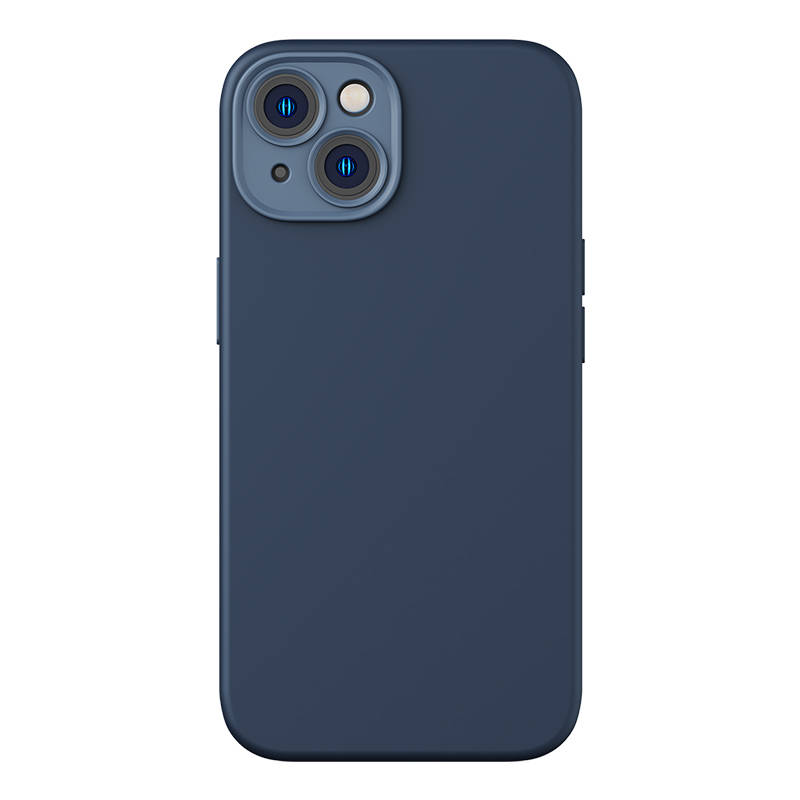 Baseus Liquid Silica Magnetic Case and Tempered Glass set for iPhone 14 (blue)