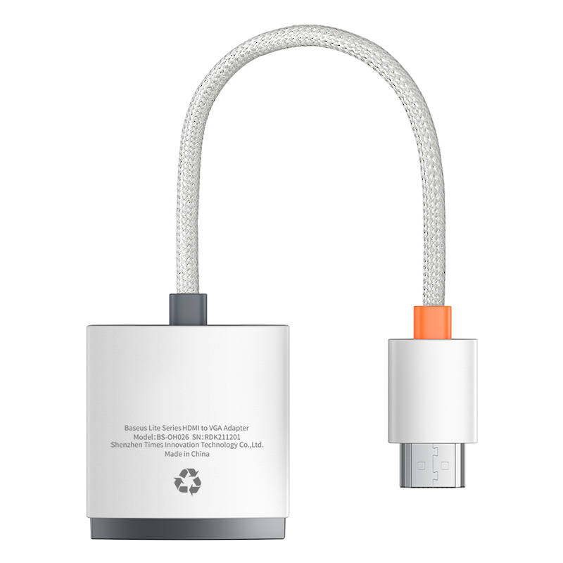 Baseus Μετατροπέας HDMI σε VGA με Ήχο Lite Series (Λευκό)
