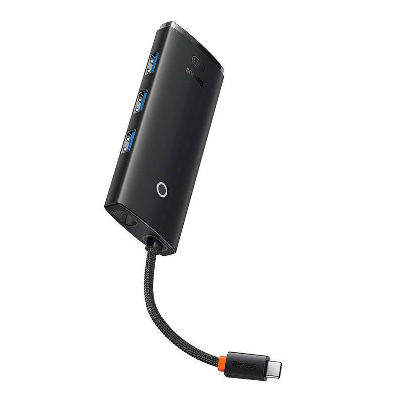 Baseus Docking Station 5σε1 USB-C σε 3xUSB 3.0 + USB-C + HDMI Lite Series (Μαύρο)