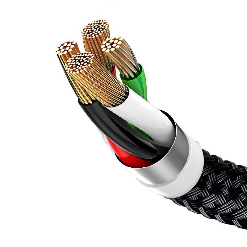 Baseus Καλώδιο USB 3σε1 USB-C/Lightning/MicroUSB 3A 1.2m (Μαύρο)