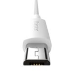 Baseus Καλώδιο USB σε MicroUSB Simple Wisdom 2.1A 1.5m (2τμχ) (Λευκό)