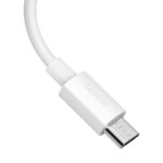 Baseus Καλώδιο USB σε MicroUSB Simple Wisdom 2.1A 1.5m (2τμχ) (Λευκό)