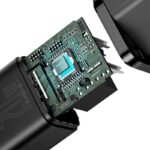 Baseus Γρήγορος Φορτιστής Super Si 1C 20W με Καλώδιο USB-C σε Lightning 1m (Μαύρο)