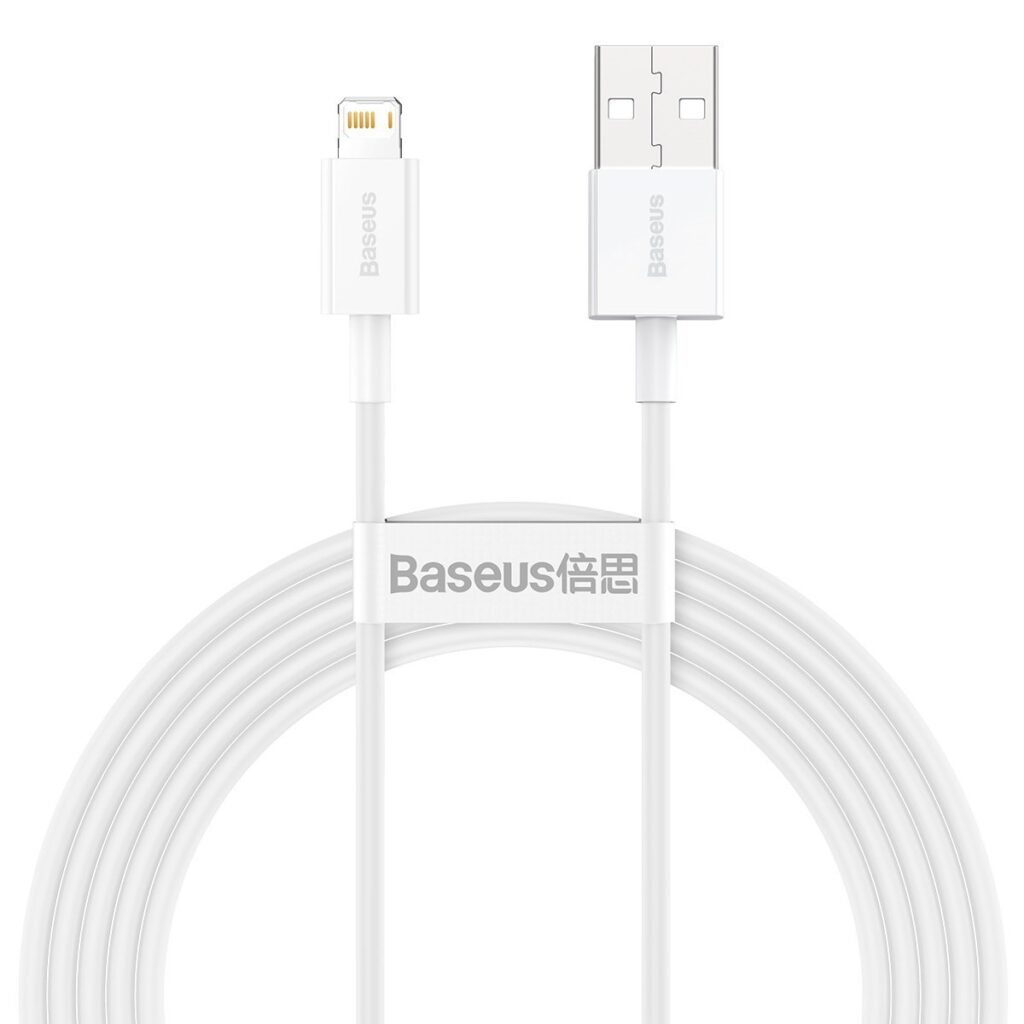 Baseus Καλώδιο USB σε Lightning Superior Series 2.4A 2m (Λευκό)