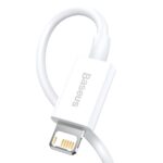 Baseus Καλώδιο USB σε Lightning Superior Series 2.4A 2m (Λευκό)