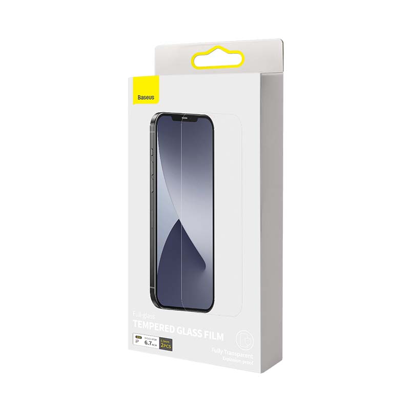 Baseus Προστατευτικό Οθόνης Tempered Glass 0.3mm για iPhone 12 Pro Max (2τμχ) (Διαφανές)
