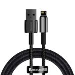 Baseus Καλώδιο USB σε Lightning Tungsten Gold 2.4A 1m (Μαύρο)