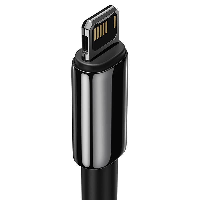 Baseus Καλώδιο USB σε Lightning Tungsten Gold 2.4A 1m (Μαύρο)