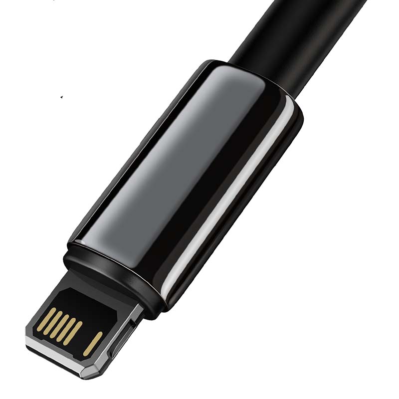 Baseus Καλώδιο USB σε Lightning Tungsten Gold 2.4A 1m (Μαύρο)