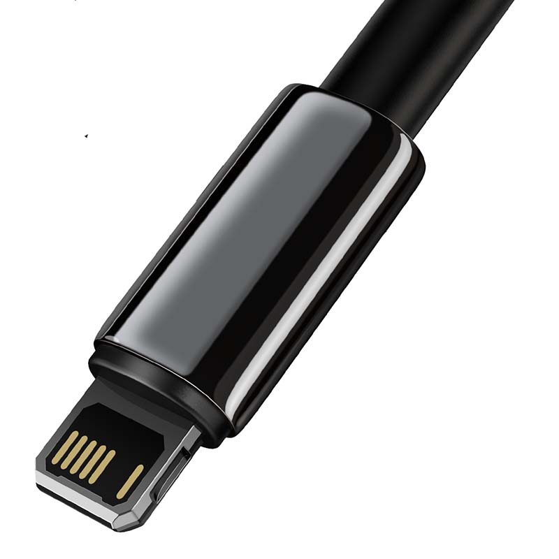 Baseus Καλώδιο USB σε Lightning Tungsten Gold 2.4A 2m (Mαύρο)