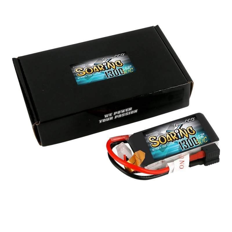 Battery Gens Ace Soaring 1300mAh 7.4V 30C 2S1P EC3/XT60/T-Plug