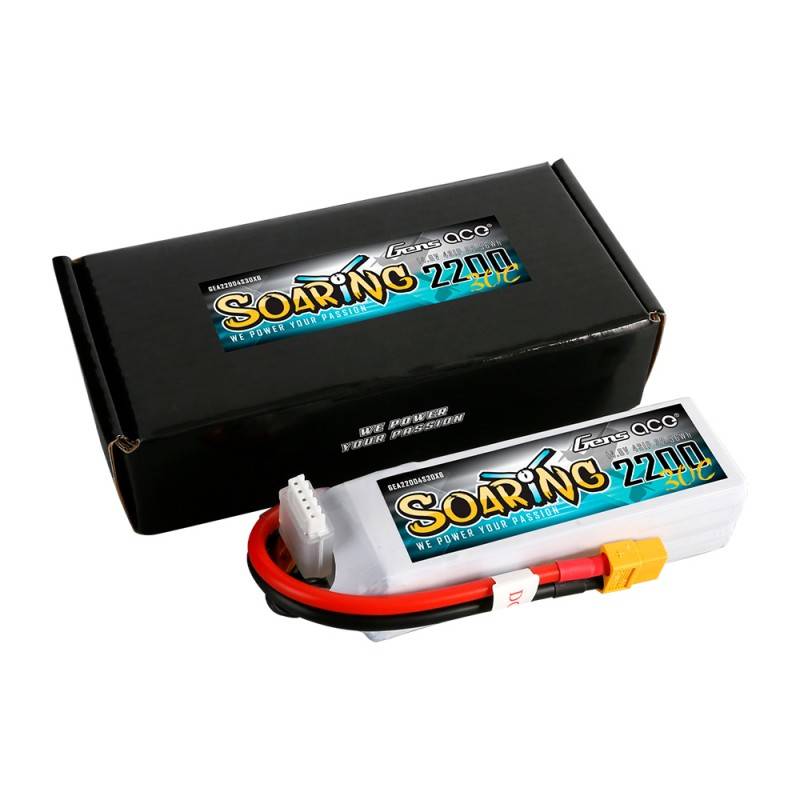 Battery GensAce Soaring LiPo 2200mAh 14.8V 30C 4S1P