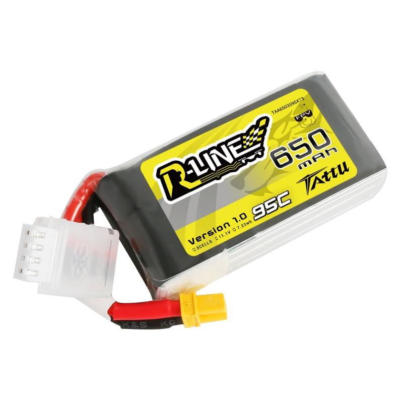 Battery Tattu R-Line 650mAh 11.1V 95C 3S1P XT30 Lipo
