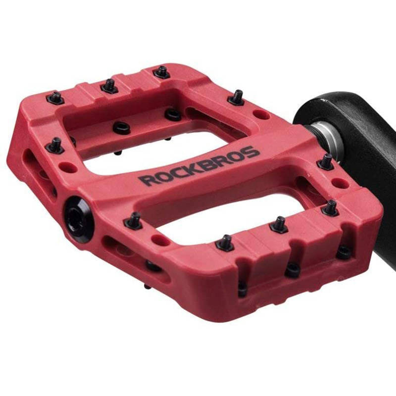 Rockbros Πετάλια Ποδηλάτου Πλατφόρμα 2017-12CRD (2τμχ) (Κόκκινο)