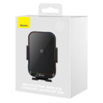 Car holder Baseus Halo with 15W inductive charger (black)