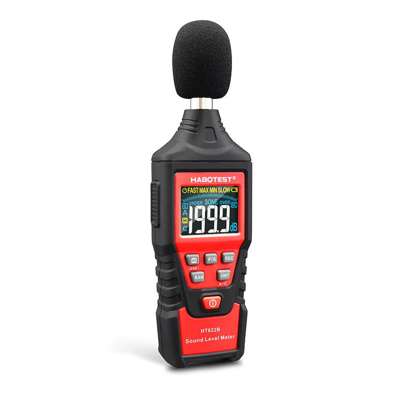 Habotest Ψηφιακός Μετρητής Έντασης Ήχου HT622B USB A/C (Μαύρο/Κόκκινο)
