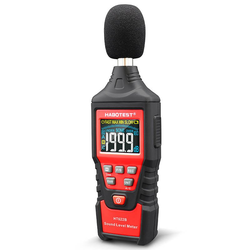 Habotest Ψηφιακός Μετρητής Έντασης Ήχου HT622B USB A/C (Μαύρο/Κόκκινο)