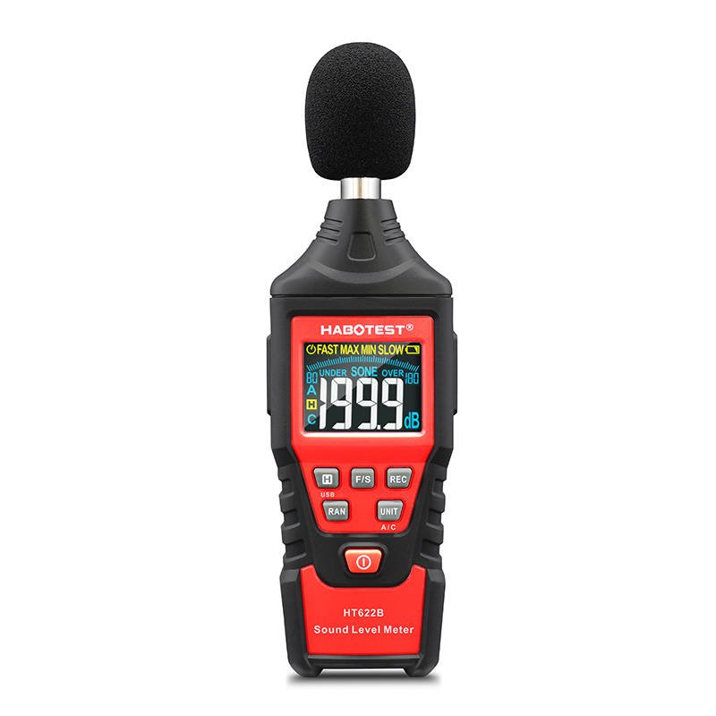 Habotest Ψηφιακός Μετρητής Έντασης Ήχου HT622B USB A/C (Μαύρο/Κόκκινο)