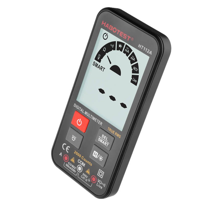 Habotest Ψηφιακό Πολύμετρο Γενικής Χρήσης HT112A True RMS (Μαύρο)