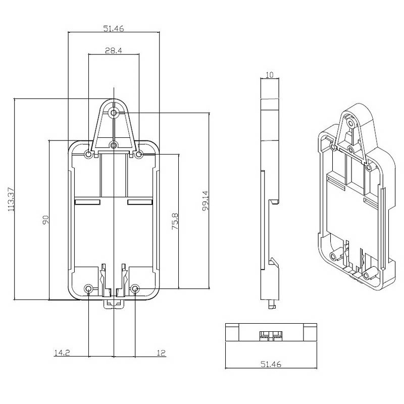Sonoff Βάση Τοποθέτησης σε Ράγα DIN DR (Λευκό)