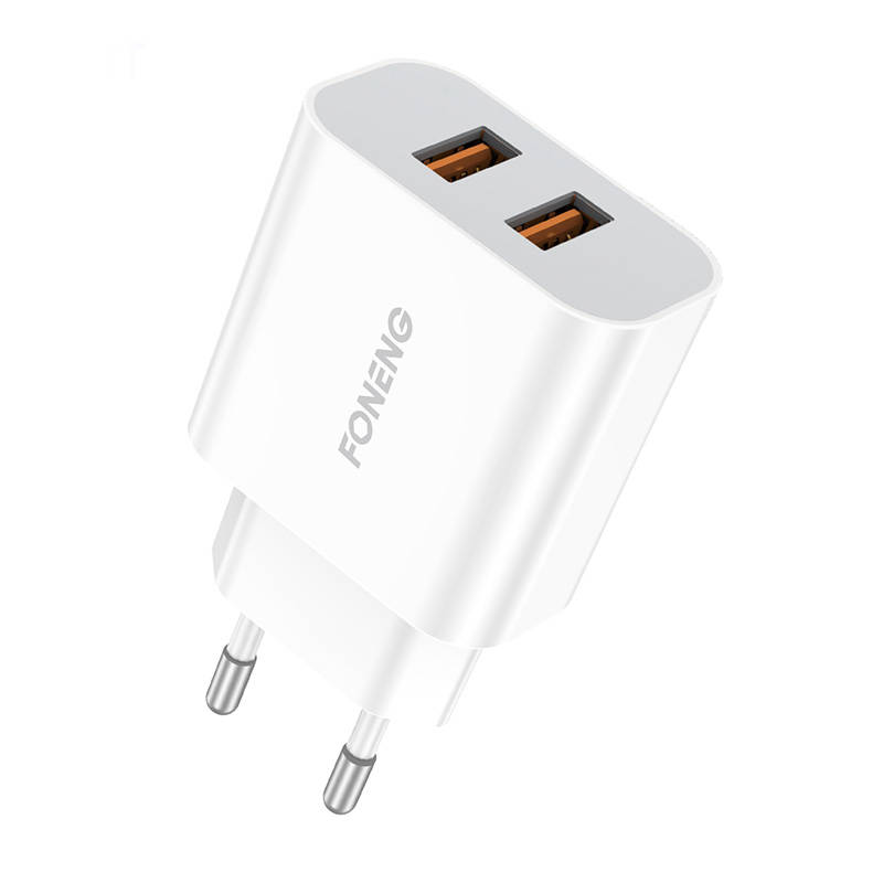Fast charger Foneng 2x USB EU45 + USB Lightning cable