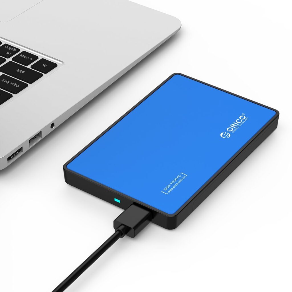 Hard drive external enclosure Orico SSD/HDD 2.5" SATA III (blue)