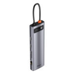 USB-C σε 3xUSB 3.0 + 2xHDMI + USB-C PD + Ethernet RJ45 + microSD/SD + VGA + AUX (Ασημί)