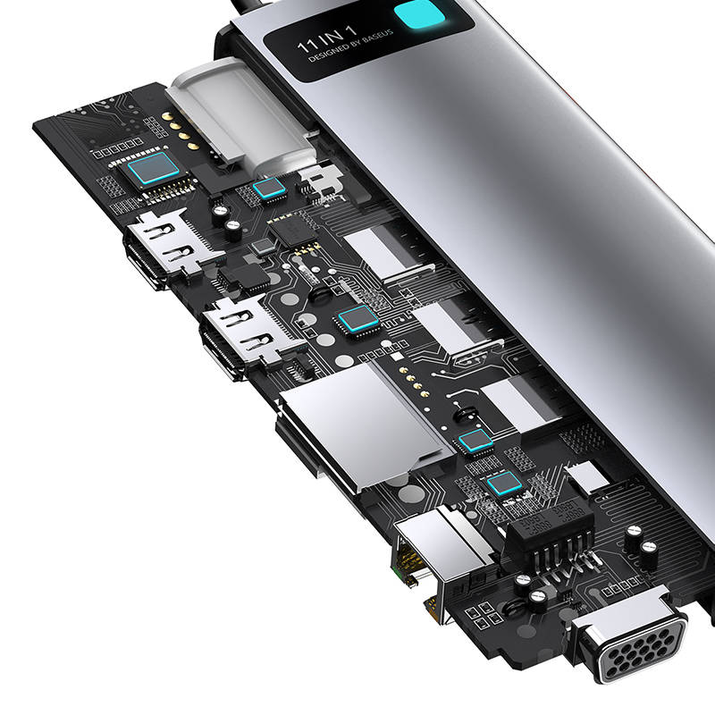 Baseus Docking Station 11in1 Metal Gleam Series