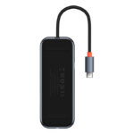 Baseus Docking Station 5σε1 AcmeJoy Series USB-C σε 2xUSB 3.0 + USB 2.0 + USB-C PD + HDMI (Γκρι)