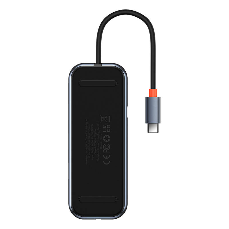 Baseus Docking Station 5σε1 AcmeJoy Series USB-C σε 2xUSB 3.0 + USB 2.0 + USB-C PD + HDMI (Γκρι)