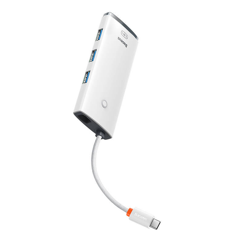 Baseus Docking Station 5σε1 USB-C σε 3xUSB 3.0 + USB-C + HDMI Lite Series (Λευκό)